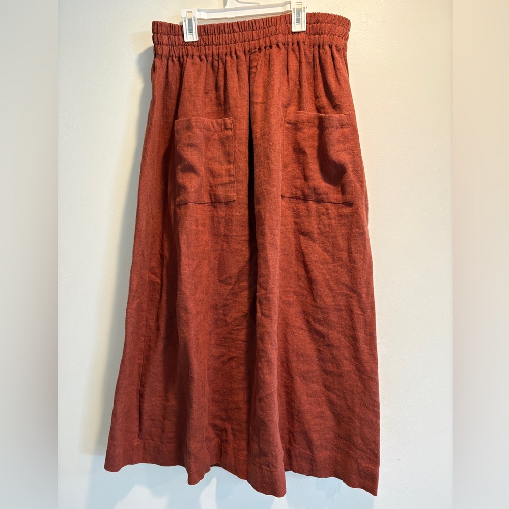 notPERFECTLINEN Heavy Redwood Custom Sion Long Skirt